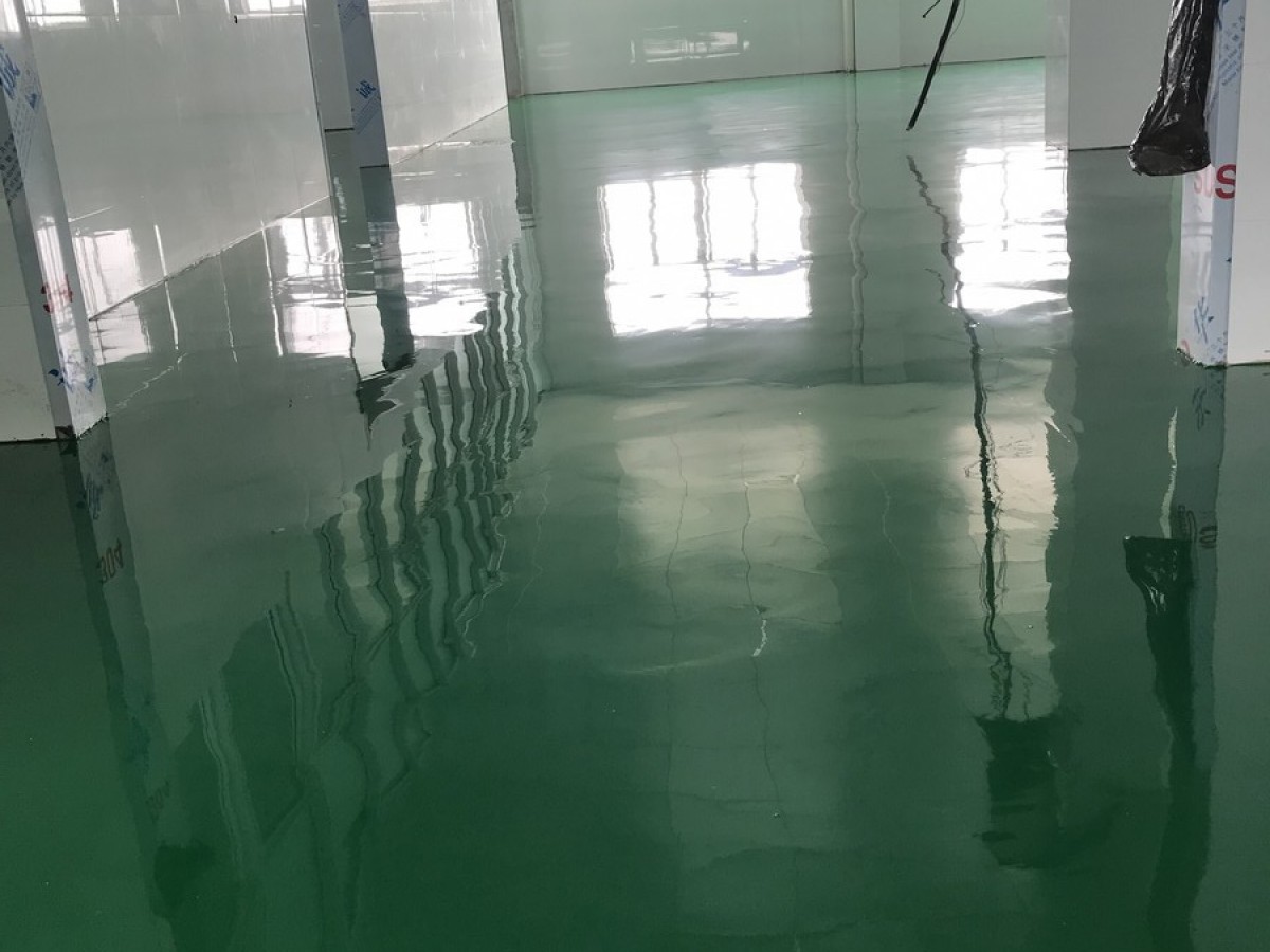 环氧地坪漆 - 南昌环氧地坪漆施工案例：谋成地坪厂房车间，环氧砂浆、环氧自流平、防静电环氧。江西