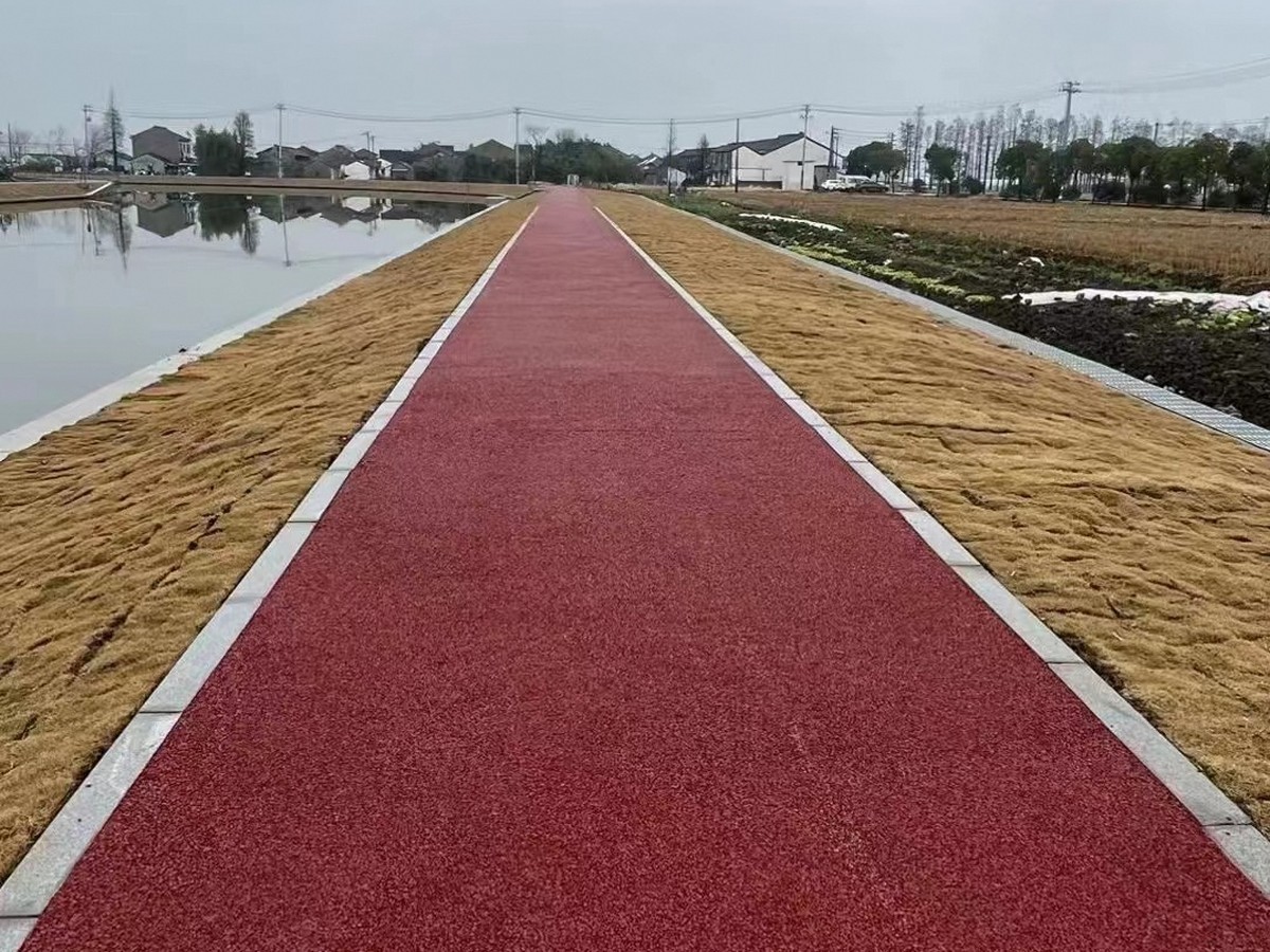 透水混凝土 - 武汉透水混凝土施工案例：谋成地坪海绵城市道路，海绵城市指定工艺。湖北专业透水混凝