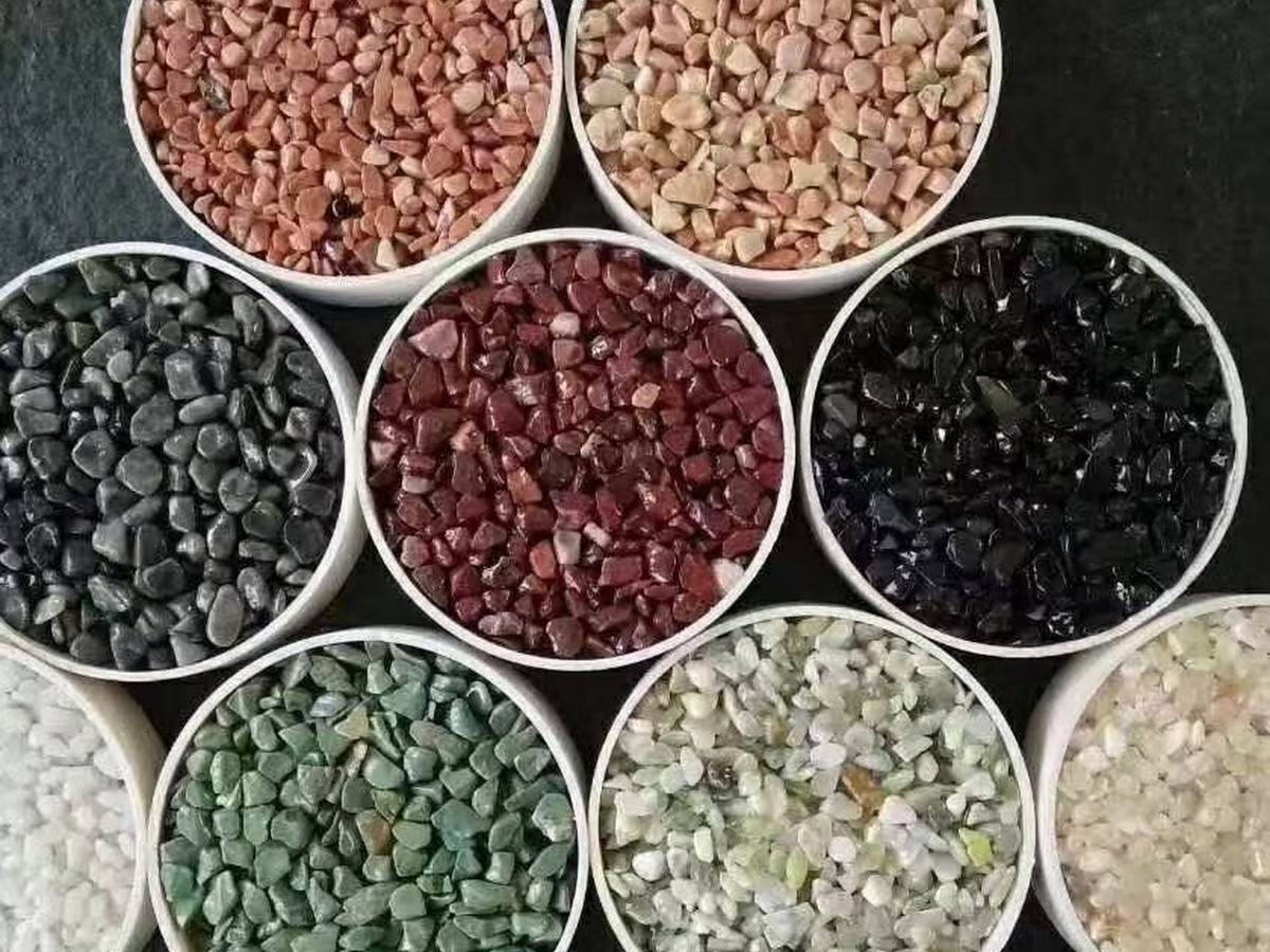 胶粘石 - 黄石胶粘石施工案例：谋成地坪别墅庭院，透水透气。湖北专业胶粘石厂家，设计施工一体