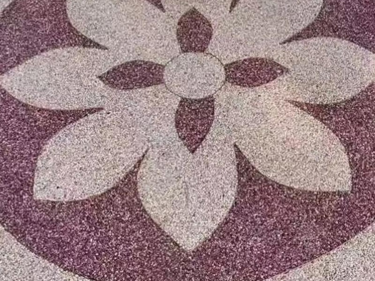 胶粘石 - 郑州胶粘石施工案例：谋成地坪广场地面，透水透气。河南专业胶粘石厂家，设计施工一体