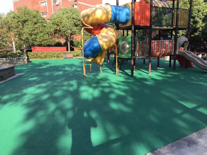 塑胶地坪 - 合肥塑胶地坪施工案例：谋成地坪学校操场，EPDM环保塑胶球场。安徽专业塑胶地坪厂