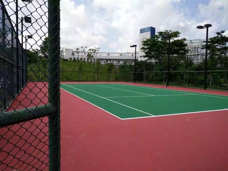 塑胶地坪 - 九江塑胶地坪施工案例：谋成地坪篮球场，6-8年使用寿命。江西专业塑胶地坪厂家，设