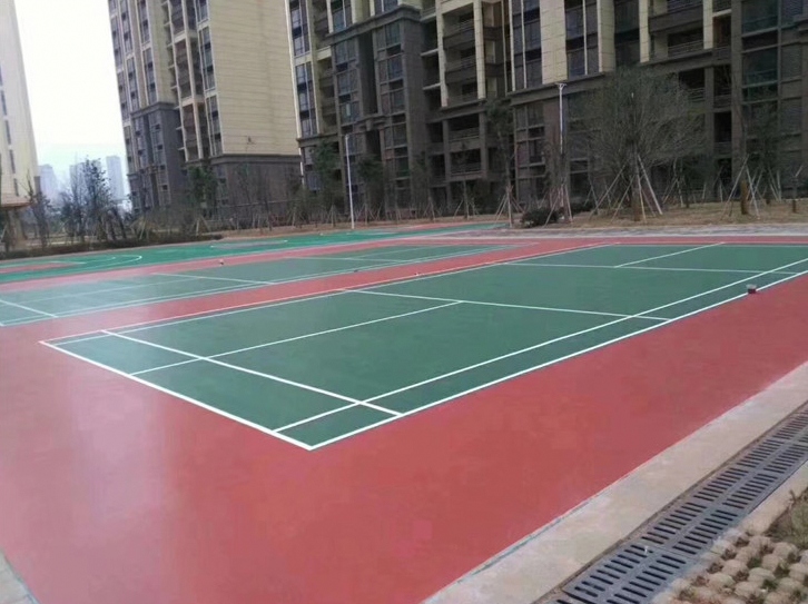 塑胶地坪 - 南京塑胶地坪施工案例：谋成地坪篮球场，弹性好防滑耐磨。江苏专业塑胶地坪厂家，设计