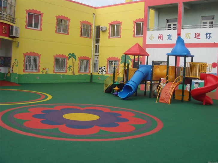 塑胶地坪 - 青岛塑胶地坪施工案例：谋成地坪篮球场，弹性好防滑耐磨。山东专业塑胶地坪厂家，设计