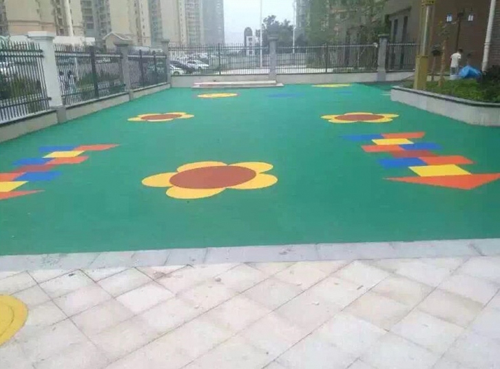 塑胶地坪 - 无锡塑胶地坪施工案例：谋成地坪学校操场，环保无毒。江苏专业塑胶地坪厂家，设计施工