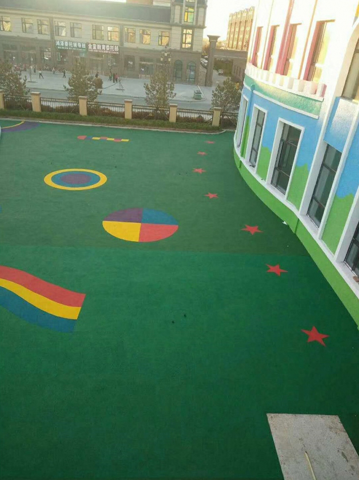 塑胶地坪 - 郑州塑胶地坪施工案例：谋成地坪运动场，6-8年使用寿命。河南专业塑胶地坪厂家，设