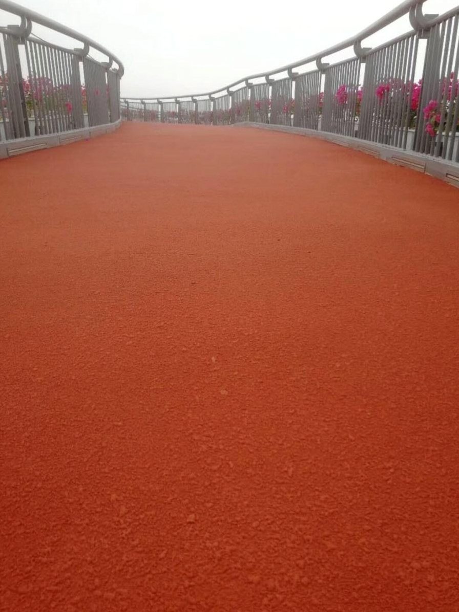 蚌埠彩色防滑路面完工案例实拍 - 谋成地坪