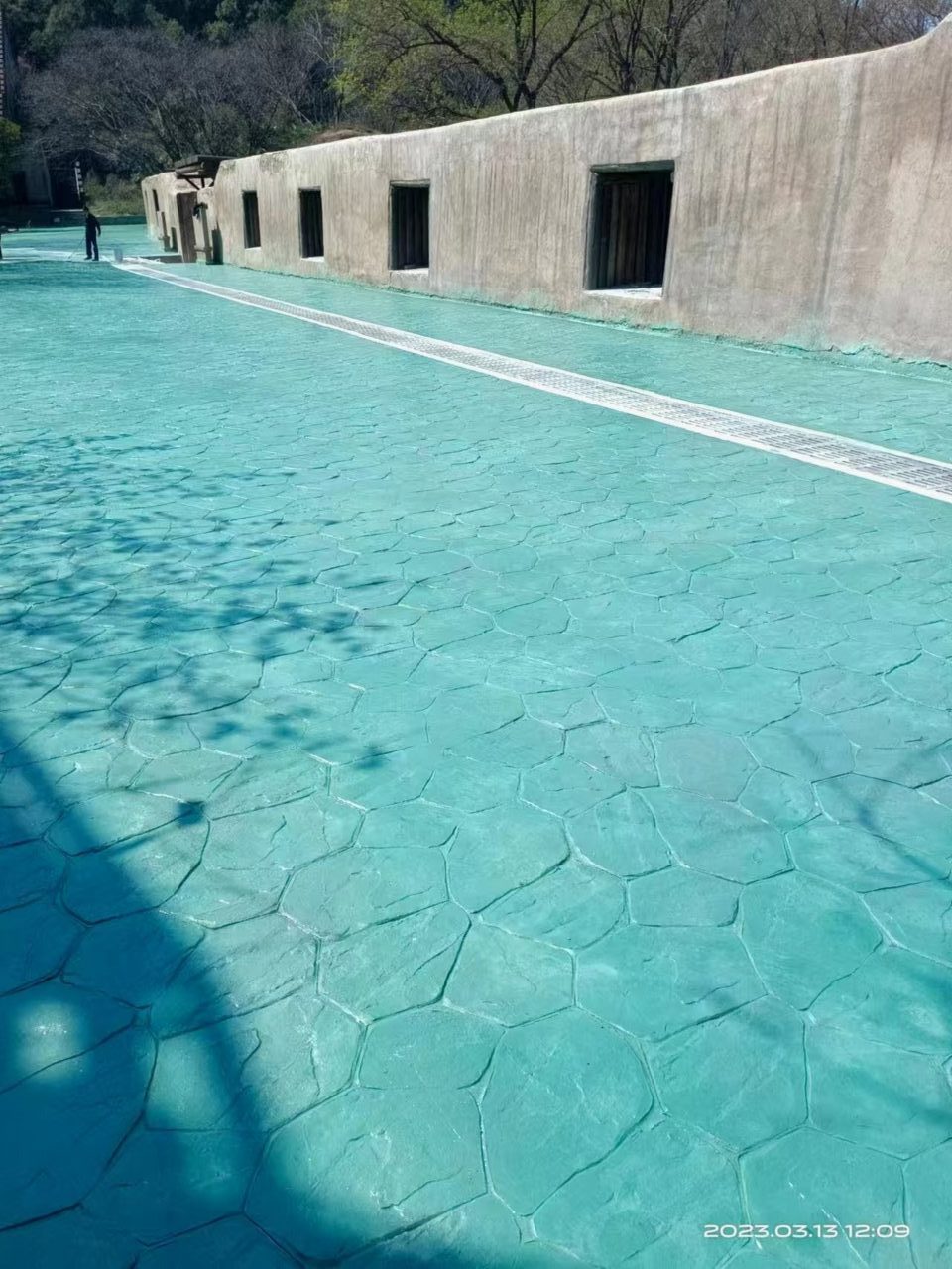 蚌埠艺术压模地坪完工案例实拍 - 谋成地坪