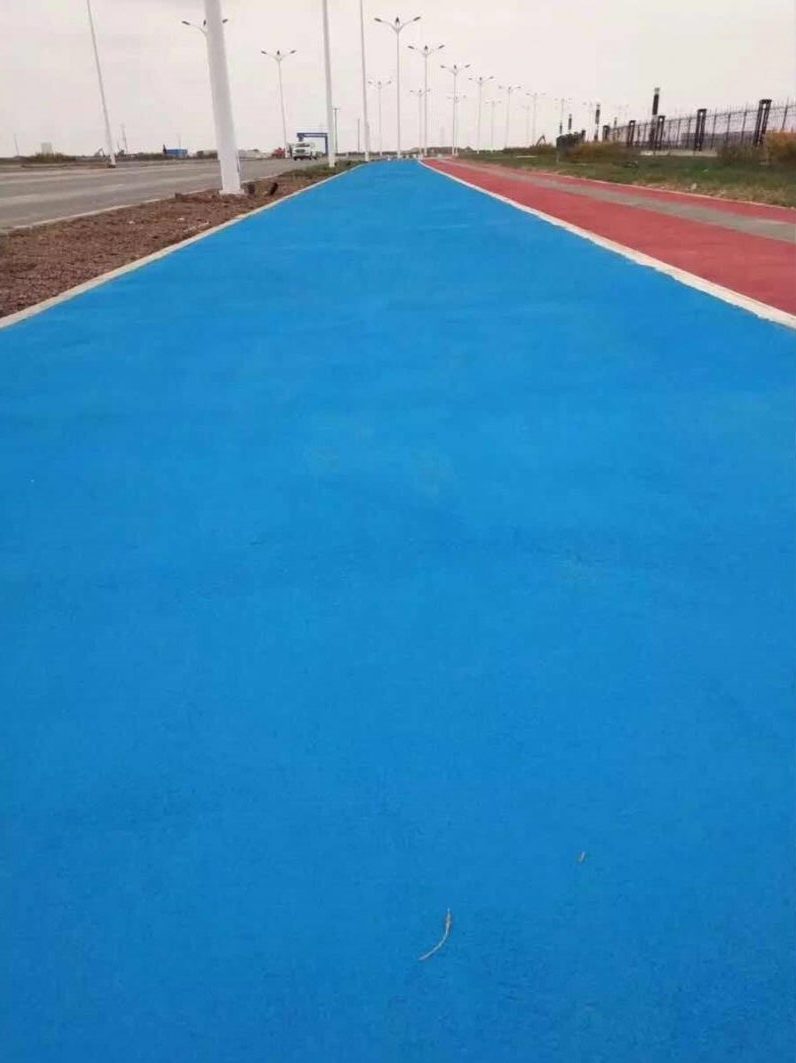 合肥彩色防滑路面完工案例实拍 - 谋成地坪