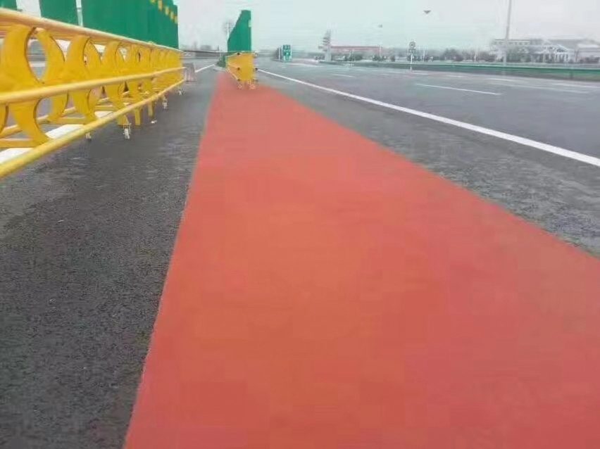九江彩色防滑路面完工案例实拍 - 谋成地坪
