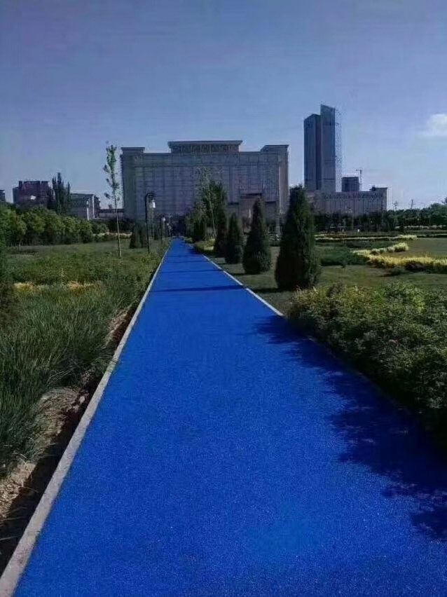 马鞍山彩色防滑路面完工案例实拍 - 谋成地坪