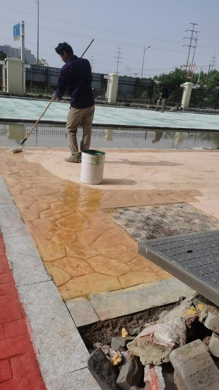 南昌艺术压模地坪完工案例实拍 - 谋成地坪