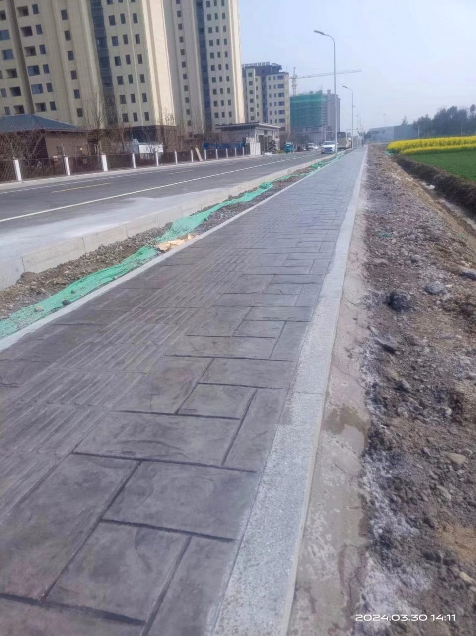 苏州艺术压模地坪完工案例实拍 - 谋成地坪
