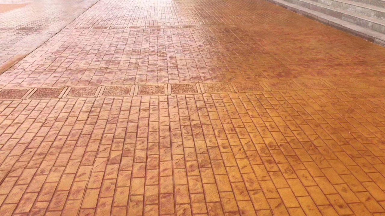 温州艺术压模地坪完工案例实拍 - 谋成地坪