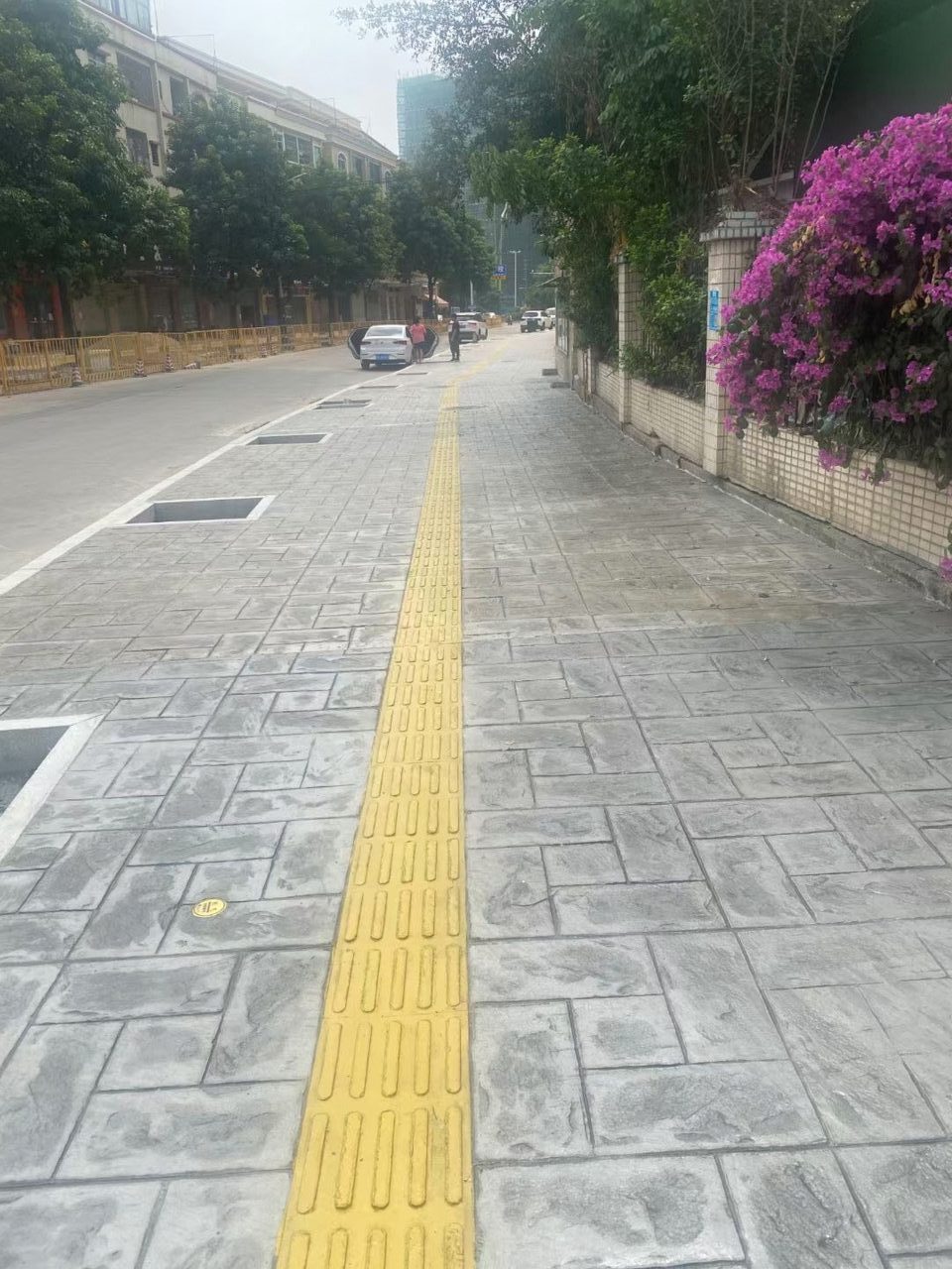 武汉艺术压模地坪完工案例实拍 - 谋成地坪